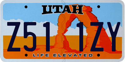 UT license plate Z511ZY