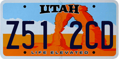 UT license plate Z512CD