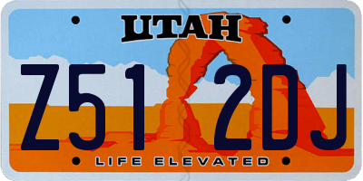 UT license plate Z512DJ