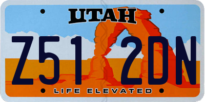 UT license plate Z512DN