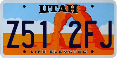 UT license plate Z512FJ