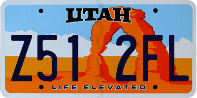 UT license plate Z512FL