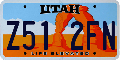UT license plate Z512FN