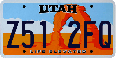 UT license plate Z512FQ
