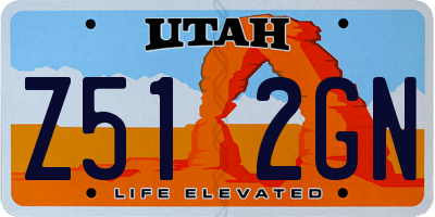 UT license plate Z512GN