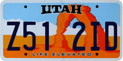 UT license plate Z512ID