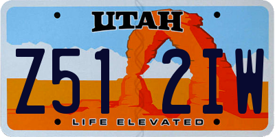UT license plate Z512IW