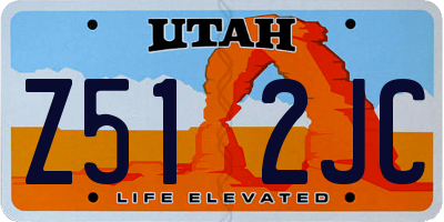 UT license plate Z512JC