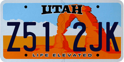 UT license plate Z512JK