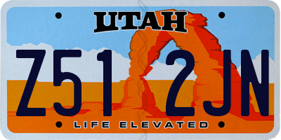UT license plate Z512JN