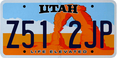 UT license plate Z512JP