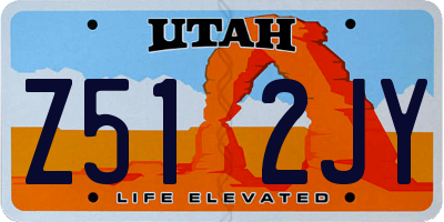 UT license plate Z512JY