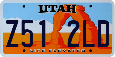 UT license plate Z512LD