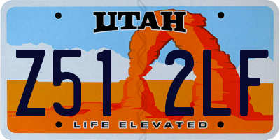 UT license plate Z512LF