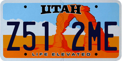 UT license plate Z512ME