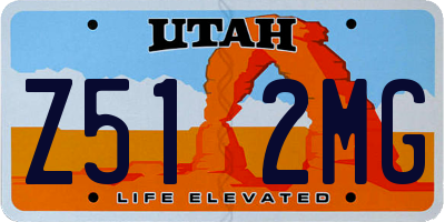 UT license plate Z512MG