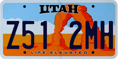 UT license plate Z512MH