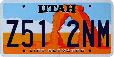 UT license plate Z512NM