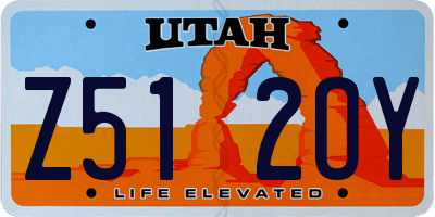 UT license plate Z512OY