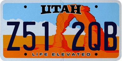 UT license plate Z512QB