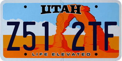 UT license plate Z512TF