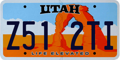 UT license plate Z512TI