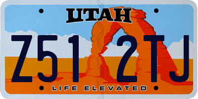UT license plate Z512TJ