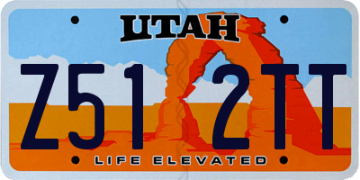 UT license plate Z512TT