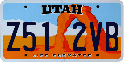 UT license plate Z512VB