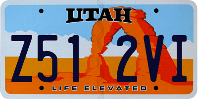 UT license plate Z512VI