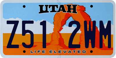 UT license plate Z512WM
