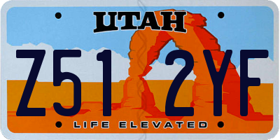 UT license plate Z512YF