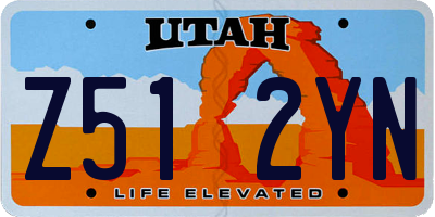 UT license plate Z512YN
