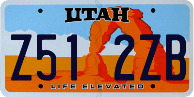 UT license plate Z512ZB