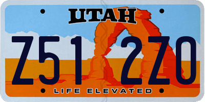 UT license plate Z512ZO