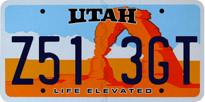 UT license plate Z513GT
