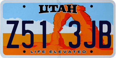 UT license plate Z513JB