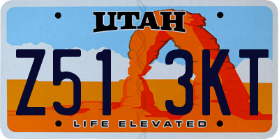 UT license plate Z513KT