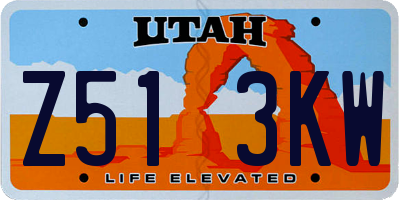 UT license plate Z513KW
