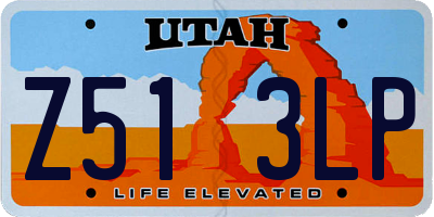 UT license plate Z513LP