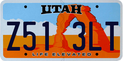 UT license plate Z513LT