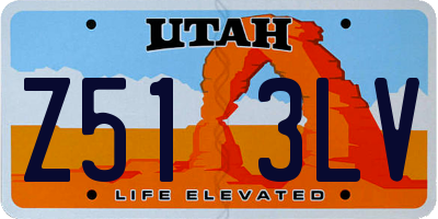 UT license plate Z513LV