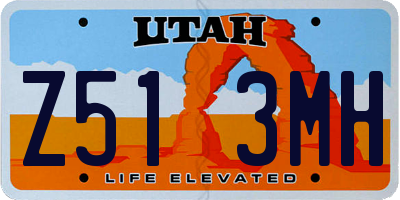 UT license plate Z513MH