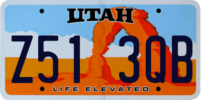 UT license plate Z513QB
