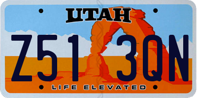 UT license plate Z513QN