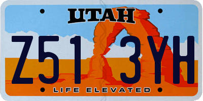 UT license plate Z513YH