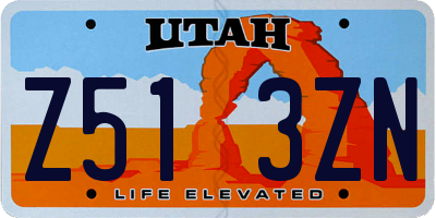 UT license plate Z513ZN