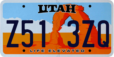 UT license plate Z513ZQ