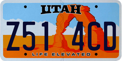 UT license plate Z514CD
