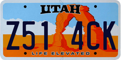 UT license plate Z514CK